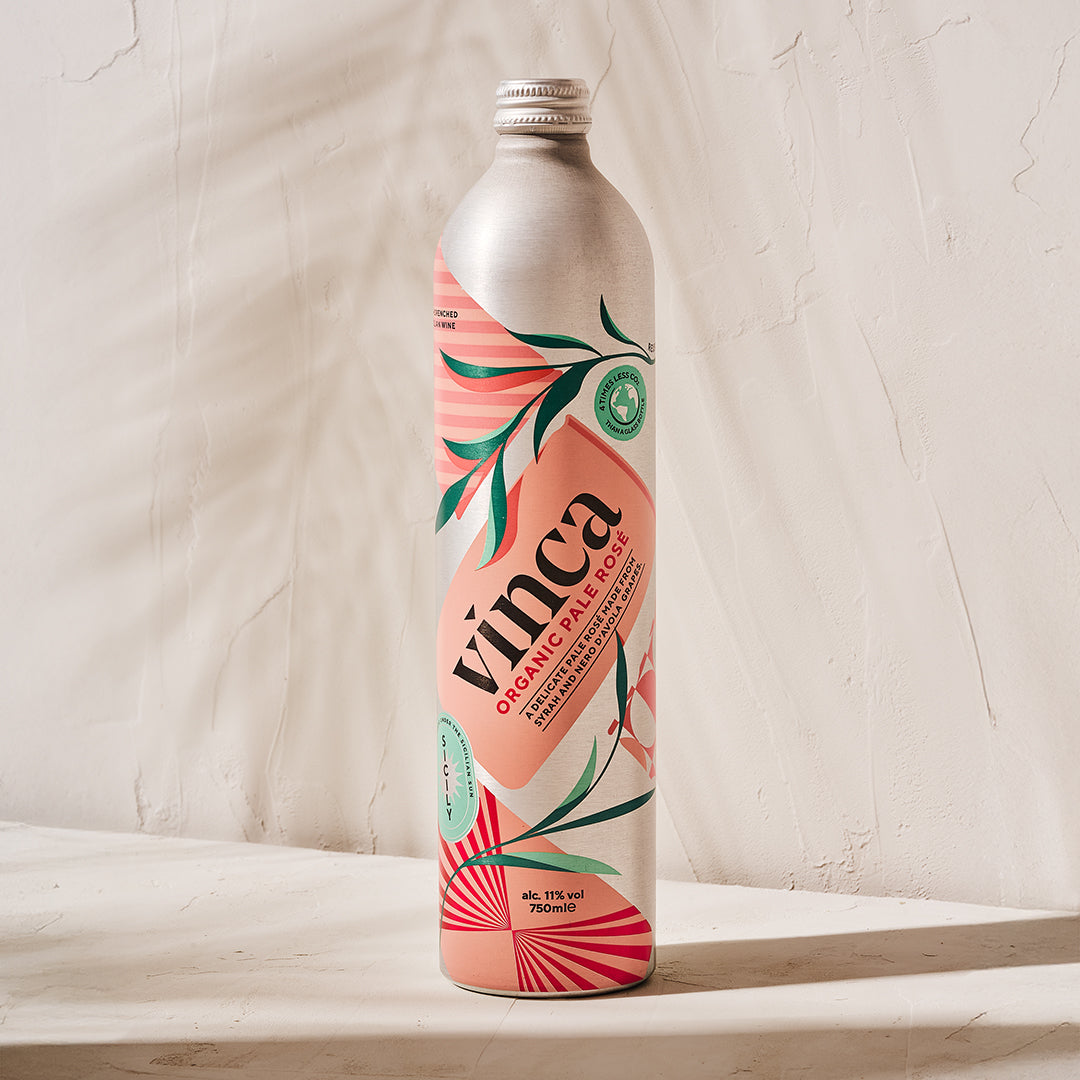 Two Organic Rosé Wine Bottles