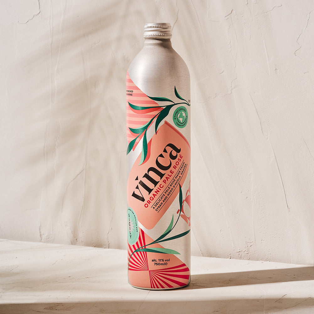 Two Organic Rosé Wine Bottles